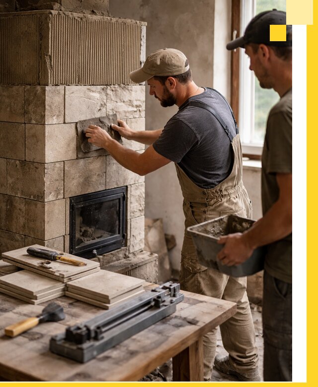 Профессиональная облицовка печей в Старой Руссе: керамика и камень