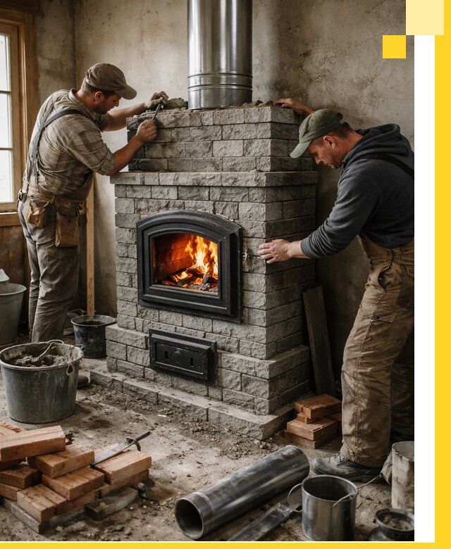 Производство, поставка и монтаж дровяных печей в Старой Руссе