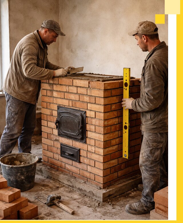 Отопительные печи под ключ в Старой Руссе, установка и сборка