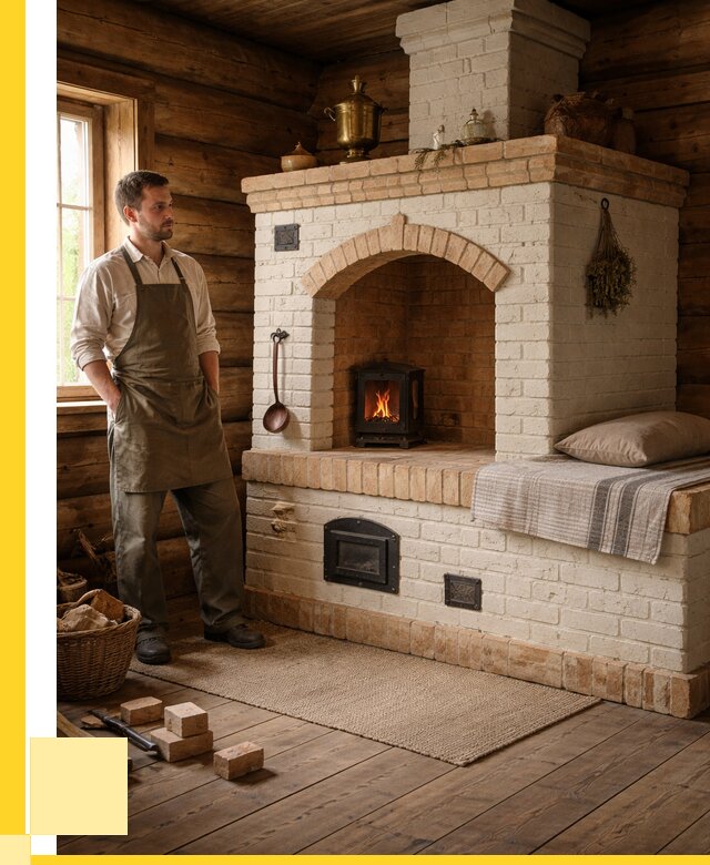 Русские печи с лежанкой под ключ в Старой Руссе от 152850 р. ЭриданСрс