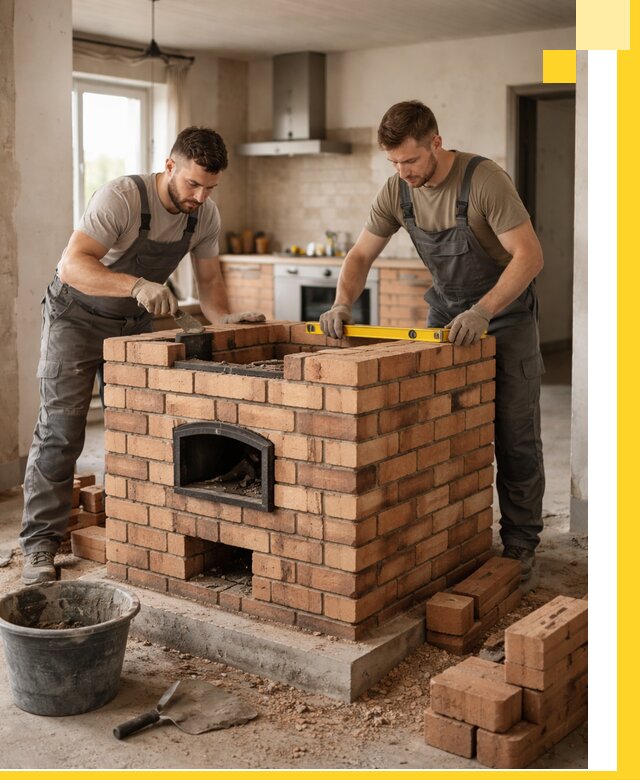 Установка и монтаж печей в частном доме в Старой Руссе под ключ