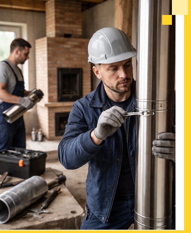 Профессиональный монтаж дымоходов для печей в Старой Руссе