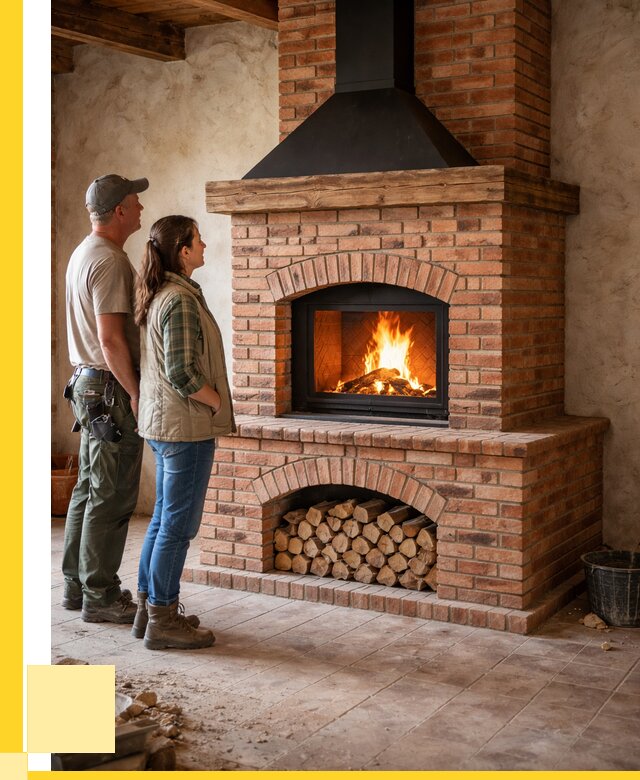 Печи камины из кирпича в Старой Руссе от 122280 р. | ЭриданСрс