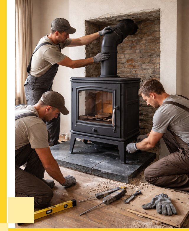 Монтаж печи камина в частном доме в Старой Руссе от 25475 р. | ЭриданСрс