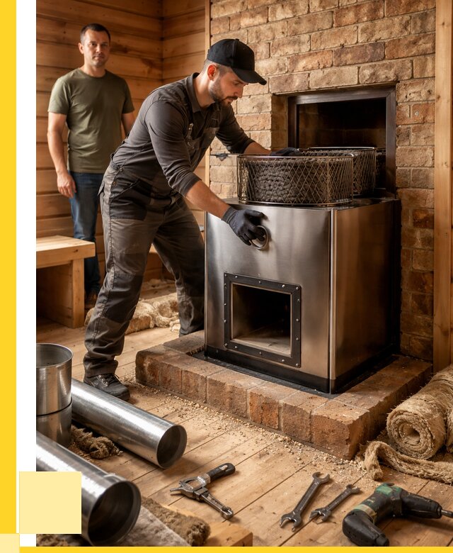 Монтаж банных печей под ключ в Старой Руссе от 18342 р., ЭриданСрс