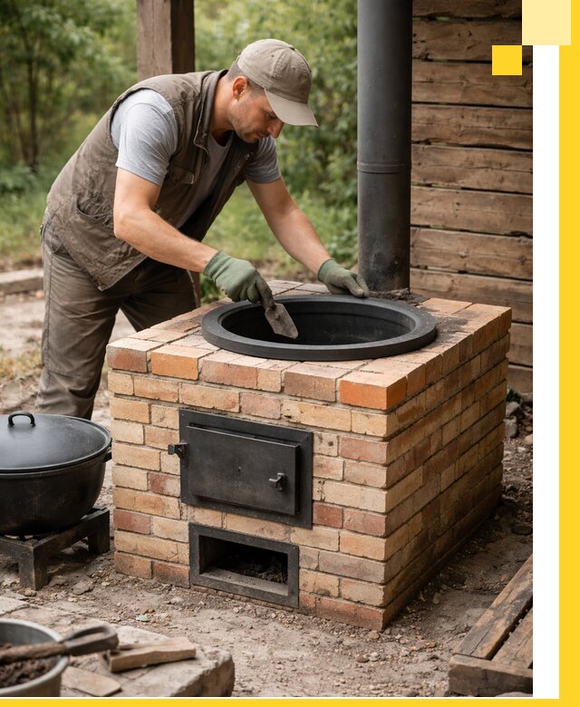 Изготовление и установка печей для казана в Старой Руссе под ключ