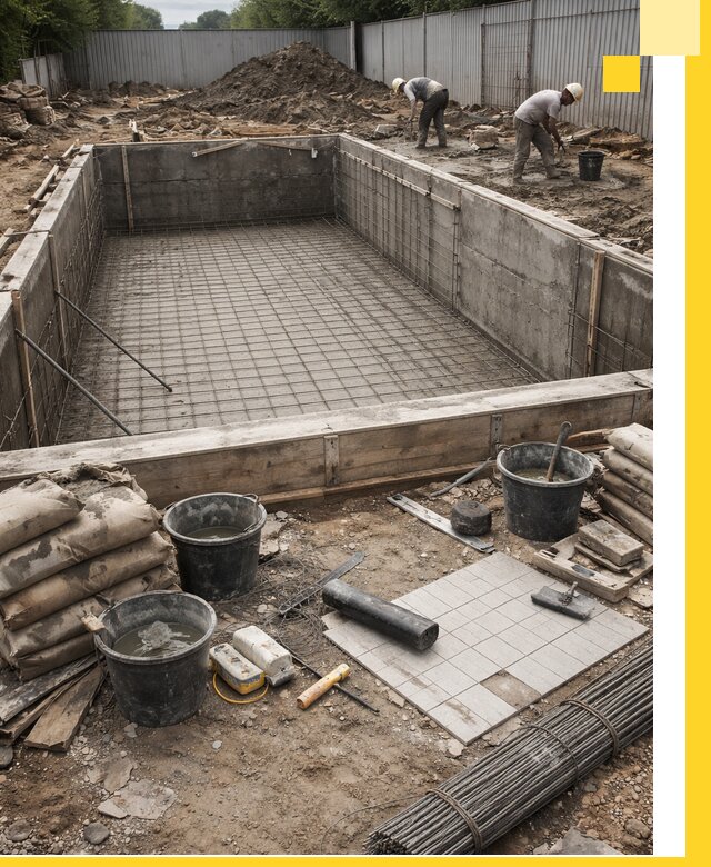 Строительство бассейнов под ключ в Старой Руссе, дизайн и монтаж