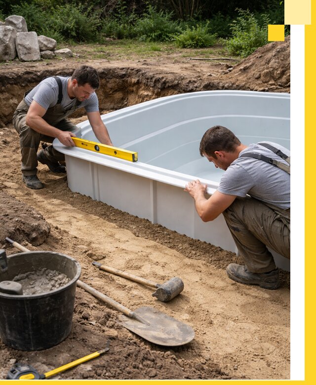 Производство и установка пластиковых бассейнов в Старой Руссе под ключ