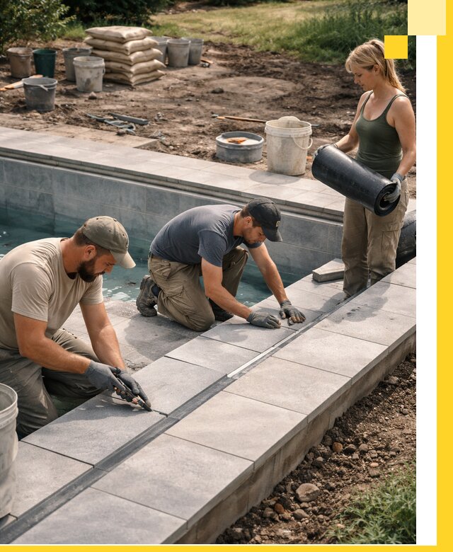 Строительство и монтаж уличных бассейнов под ключ в Старой Руссе