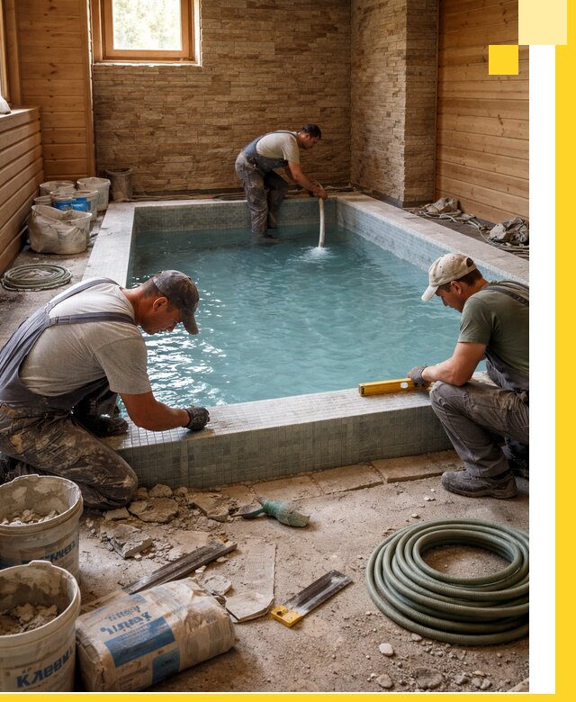 Проектирование и строительство бассейнов для бани в Старой Руссе