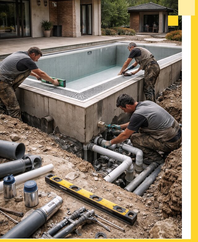 Строительство переливных бассейнов в Старой Руссе под ключ