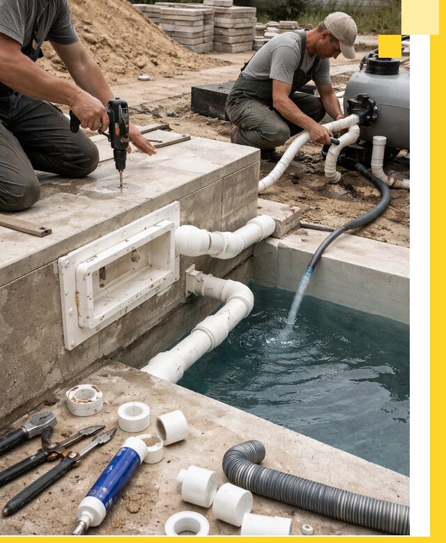 Строительство скиммерных бассейнов под ключ в Старой Руссе