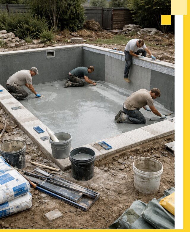 Изготовление и монтаж чаши бассейна под ключ в Старой Руссе