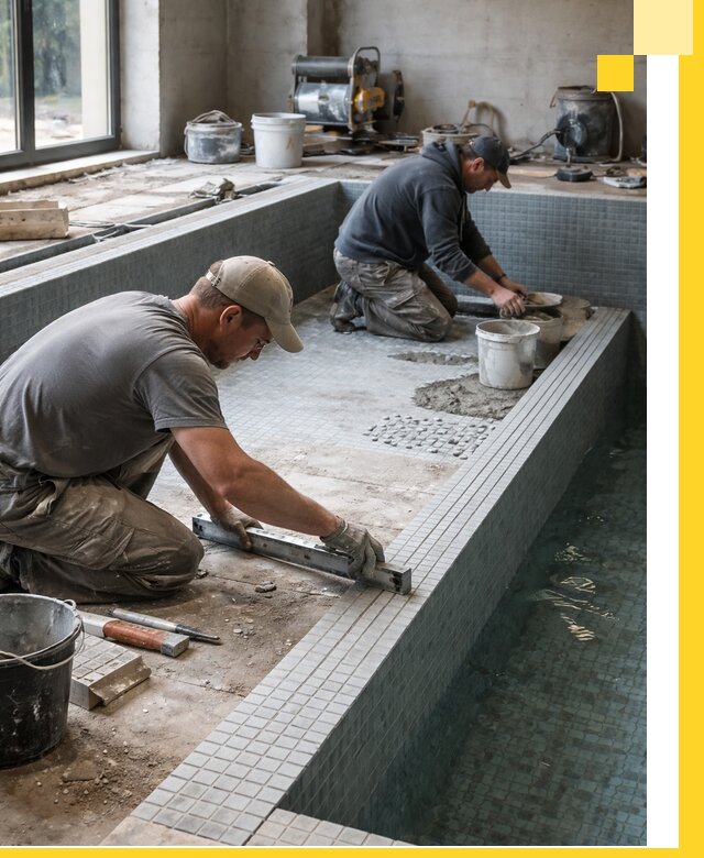 Строительство бассейна в частном доме в Старой Руссе под ключ