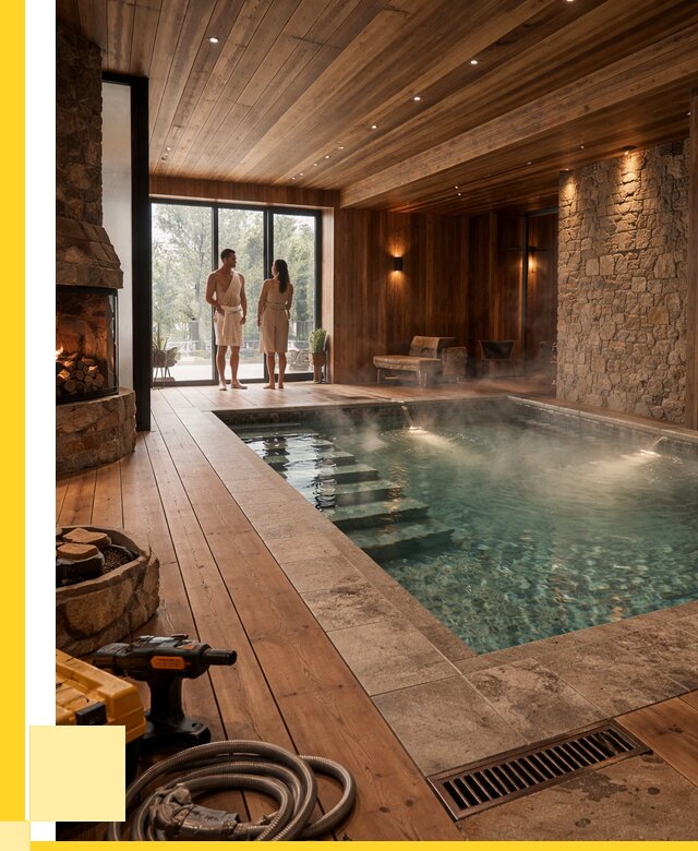 Проекты бань с бассейном под ключ в Старой Руссе от 76425 р., ЭриданСрс