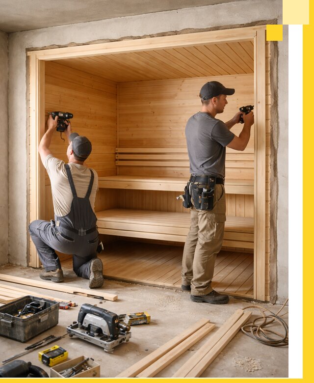 Монтаж саун под ключ в Старой Руссе — проектирование и установка