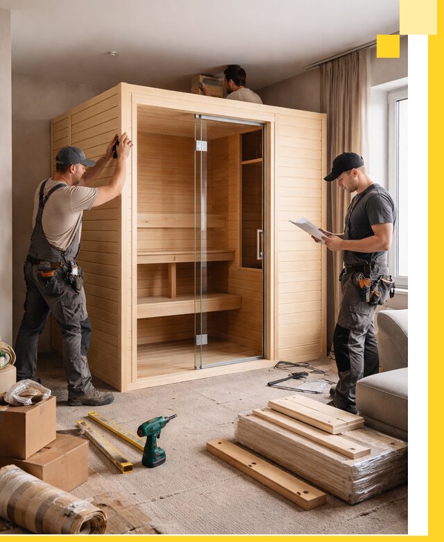 Установка и благоустройство саун в квартире в Старой Руссе