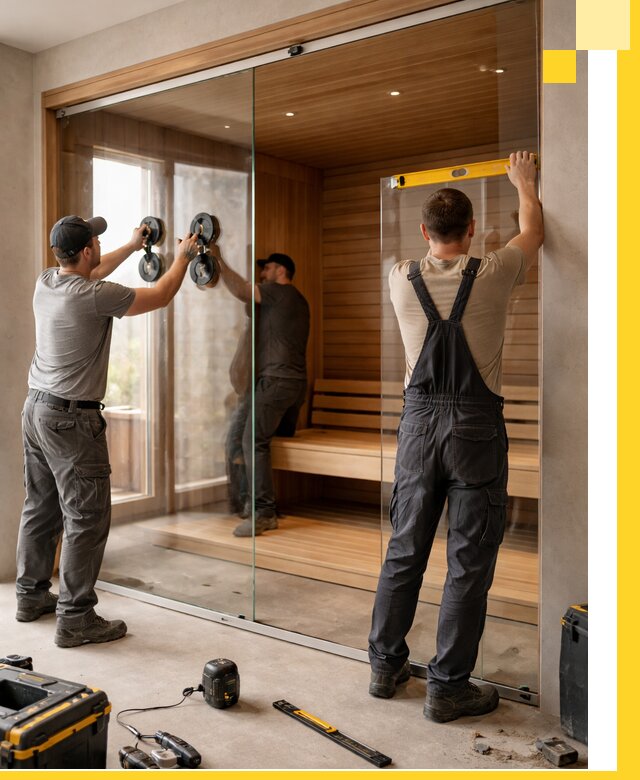 Производство и монтаж стеклянных саун под ключ в Старой Руссе