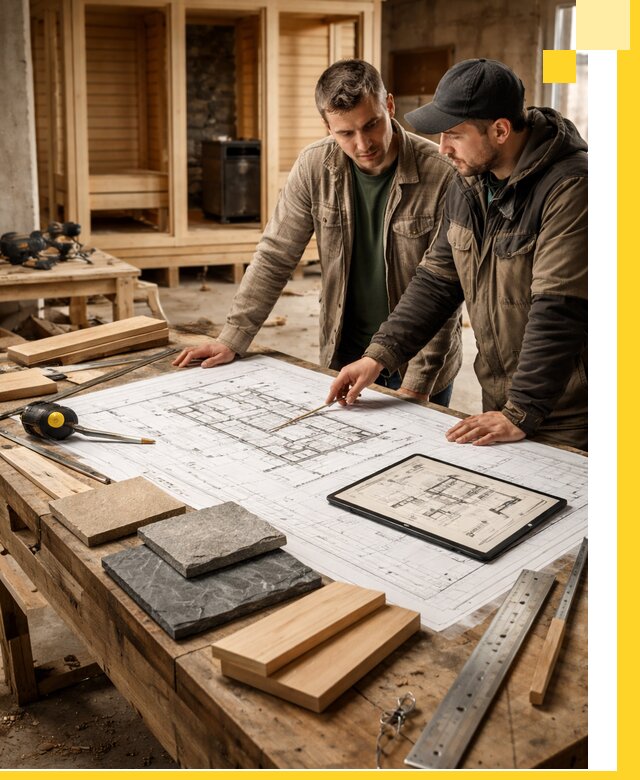 Проекты бань под ключ и планы строительства в Старой Руссе