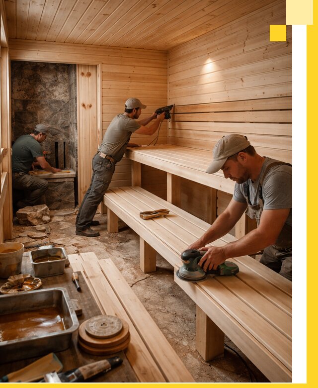 Профессиональная отделка бань в Старой Руссе под ключ, с гарантией