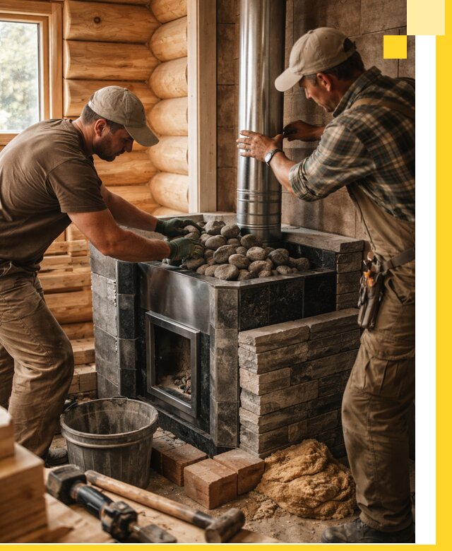 Строительство и отделка русских бань под ключ в Старой Руссе