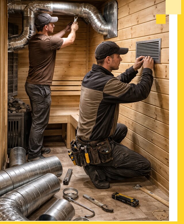 Проектирование и монтаж вентиляции бани в Старой Руссе под ключ