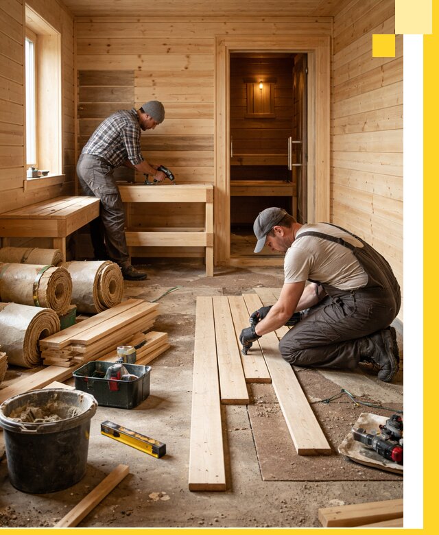 Индивидуальный проект бани с комнатой отдыха под ключ в Старой Руссе