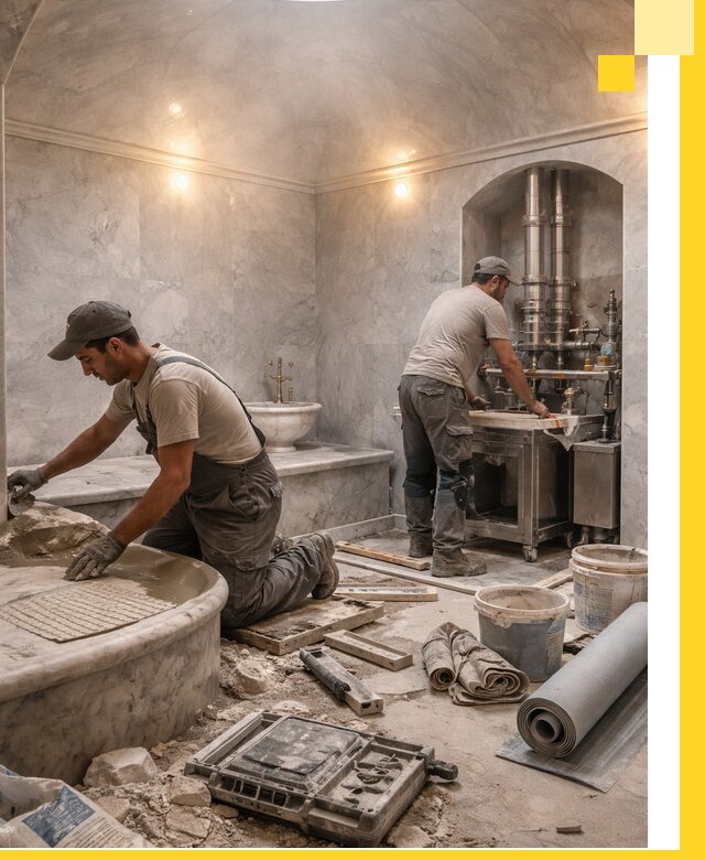 Строительство турецких бань хаммам под ключ в Старой Руссе