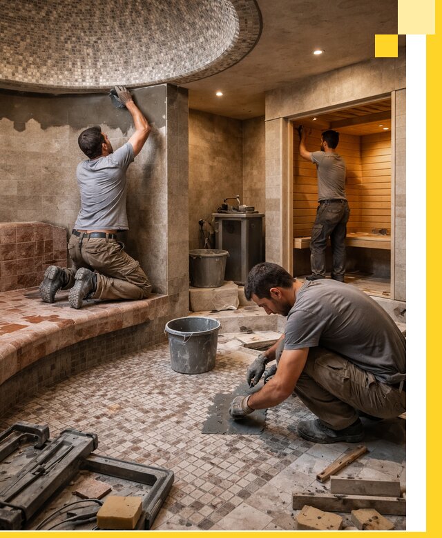 Проект и строительство хамама бани и сауны под ключ в Старой Руссе