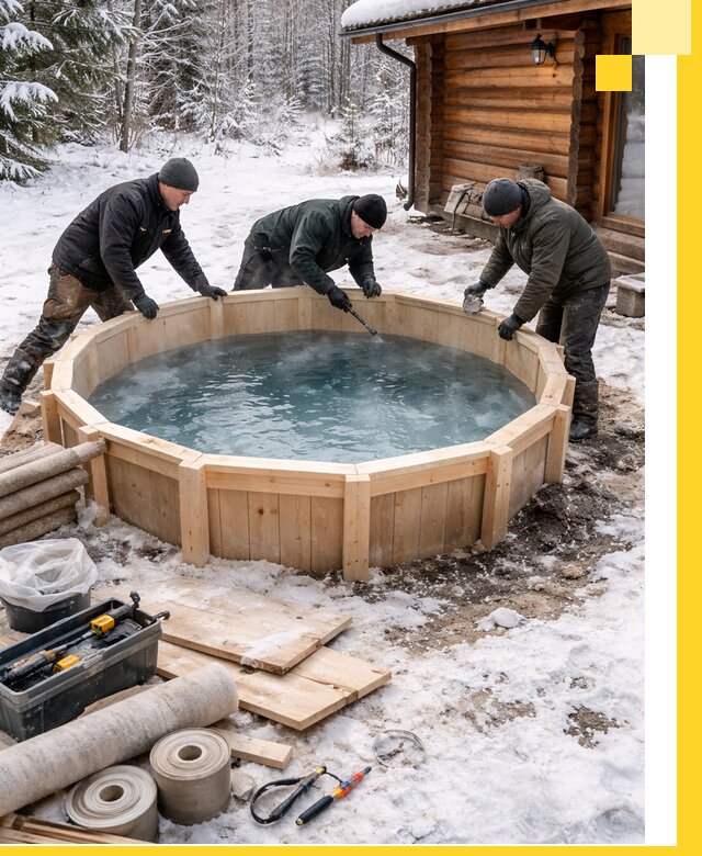 Изготовление и установка ледяных купелей под ключ в Старой Руссе